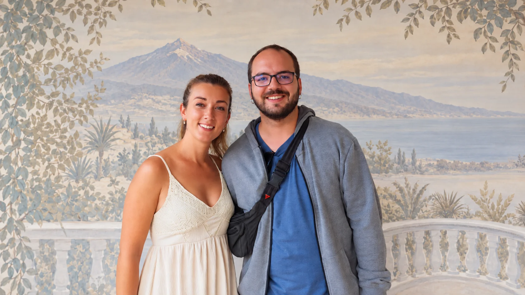 Pilar and Adrian enjoying a holiday moment at Villa Larnia